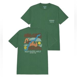 Teva X Parks Project Wild Rivers Pocket Tee T-Shirt Green NWT